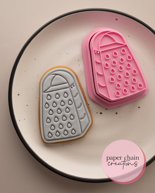 Cheese Grater Cookie Cutter and Fondant Embosser