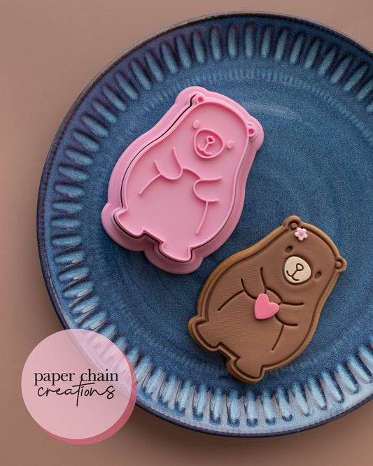 Mama Bear Cookie Cutter and Fondant Embosser