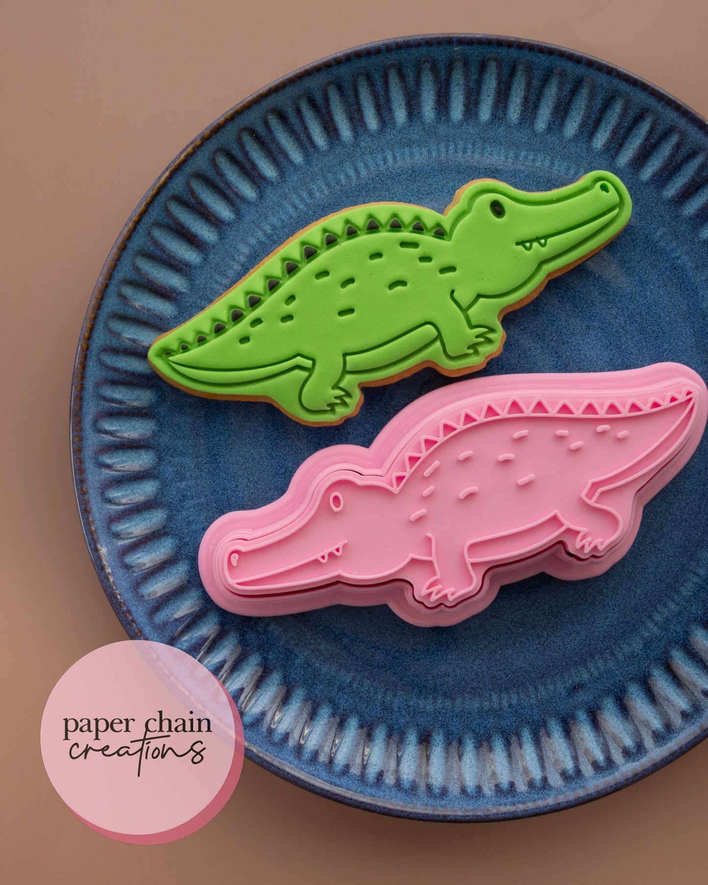 Crocodile Cookie Cutter and Fondant Embosser