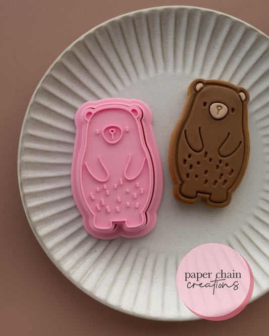 Papa Bear Cookie Cutter and Fondant Embosser