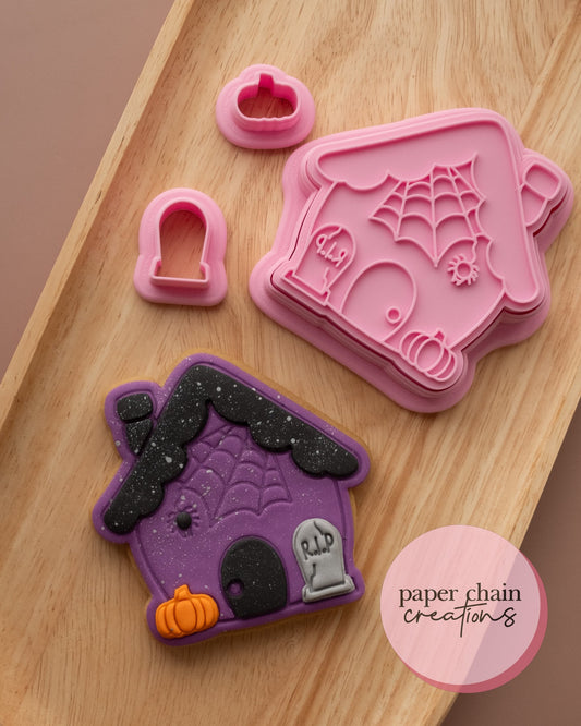 Halloween Gingerbread House Cookie Cutters and Embosser SET