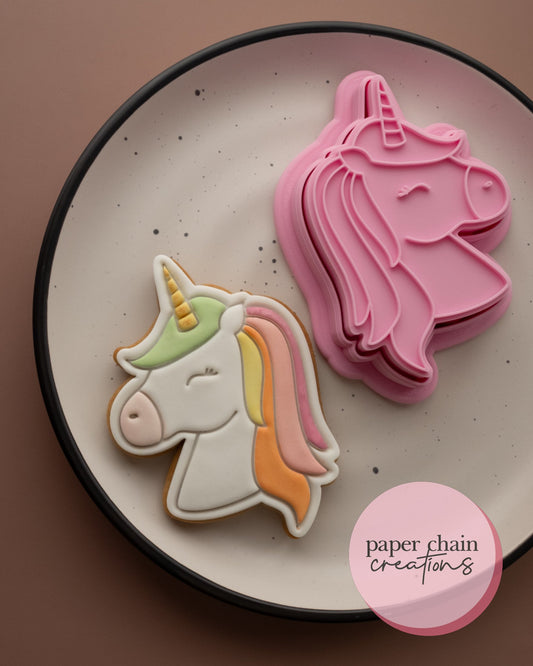 Unicorn Cookie Cutter and Fondant Embosser