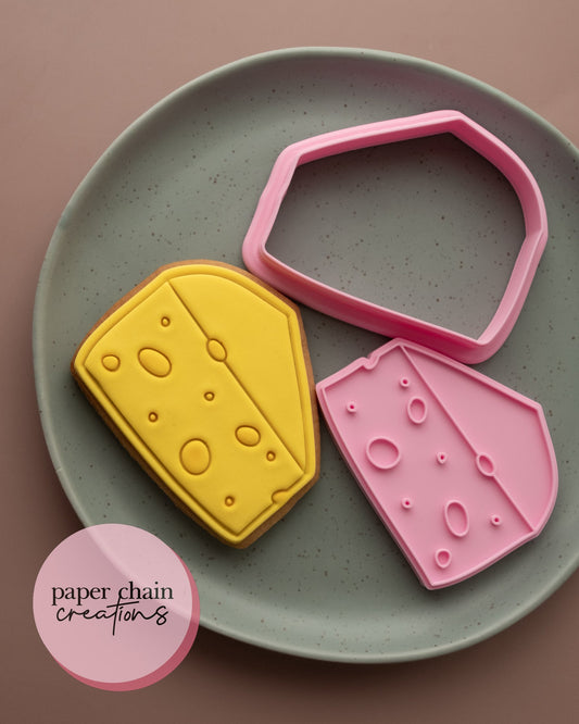 Cheese Wedge Cookie Cutter and Fondant Embosser