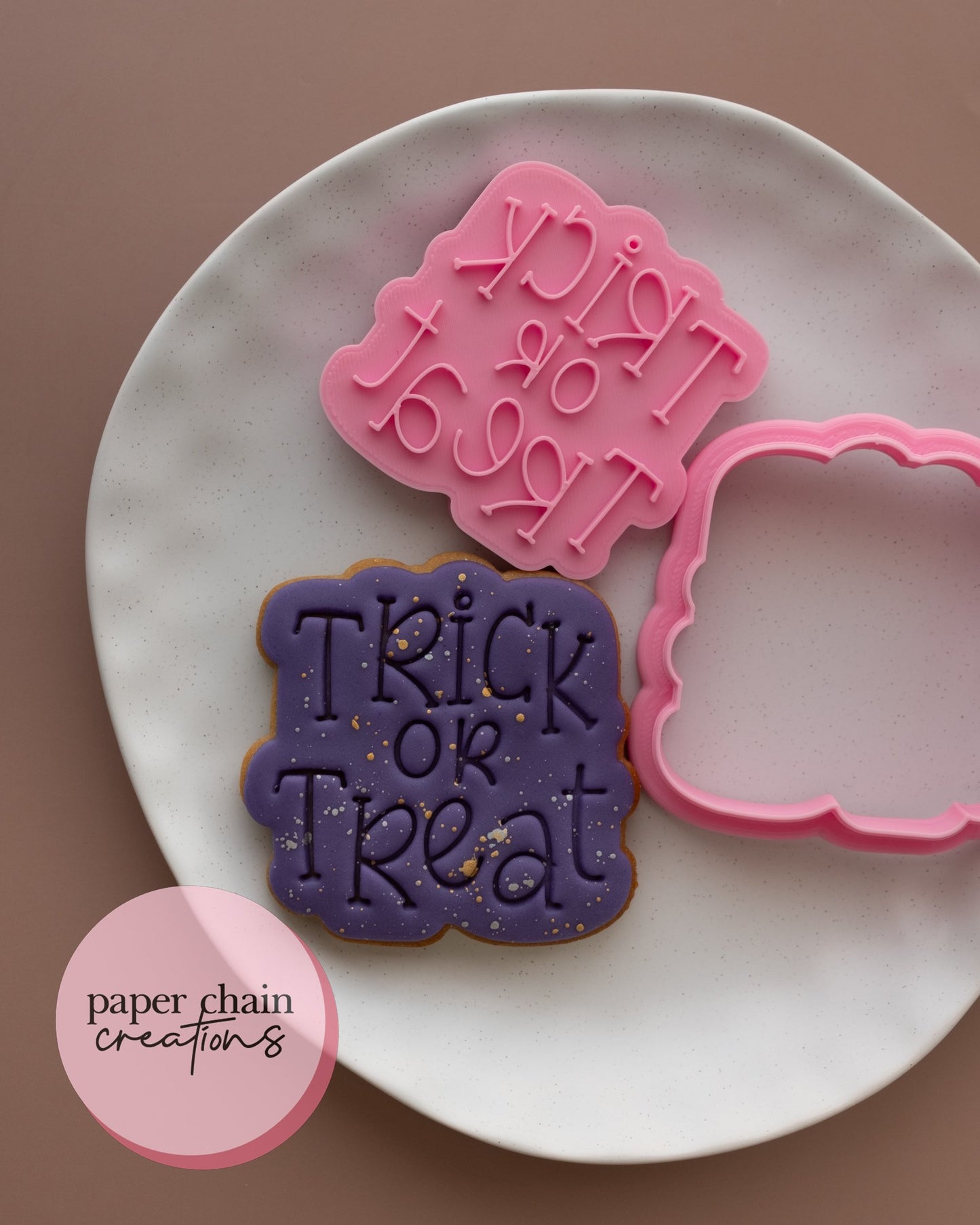 Trick or Treat Cookie Cutter and Fondant Embosser