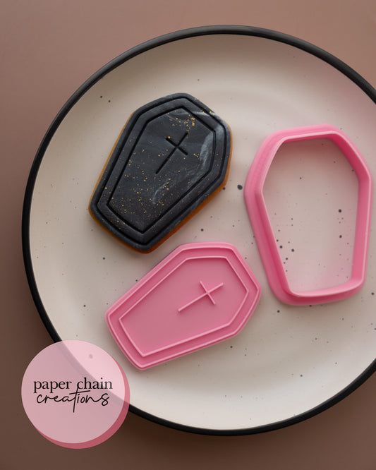 Coffin Cookie Cutter and Fondant Embosser