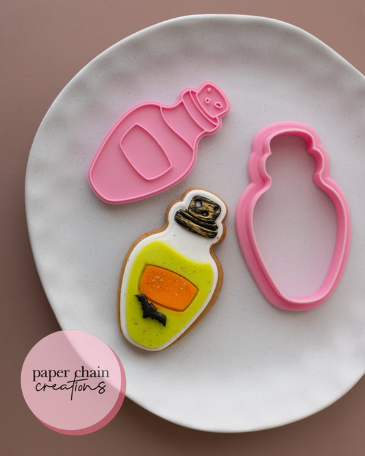 Potion Bottle Cookie Cutter and Fondant Embosser