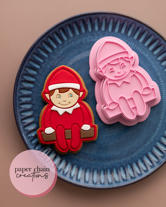 Elf on the Shelf Cookie Cutter and Fondant Embosser