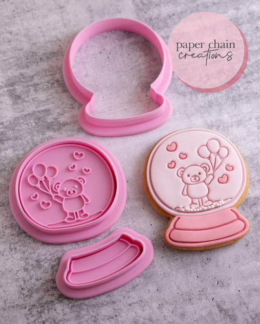 Love Snow Globe Cookie Cutters and Fondant Embossers SET