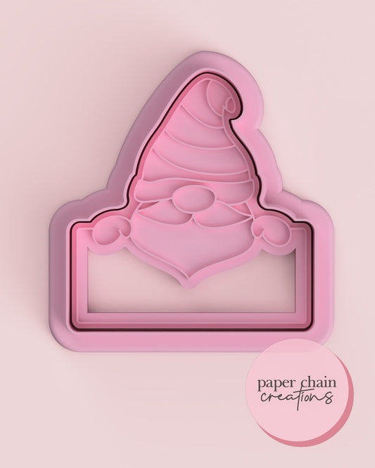 Gnome Plaque Cookie Cutter and Fondant Embosser