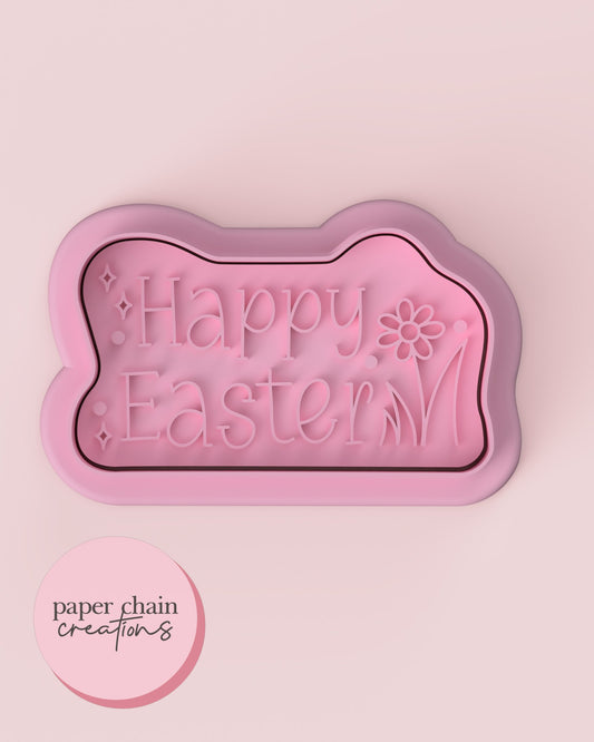 Happy Easter Cookie Cutter and Fondant Embosser