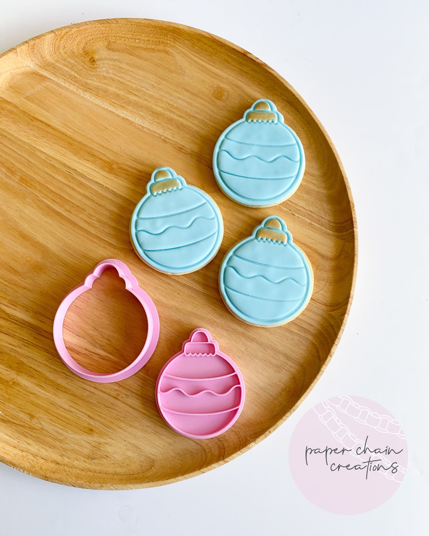 Bauble Cookie Cutter and Fondant Embosser