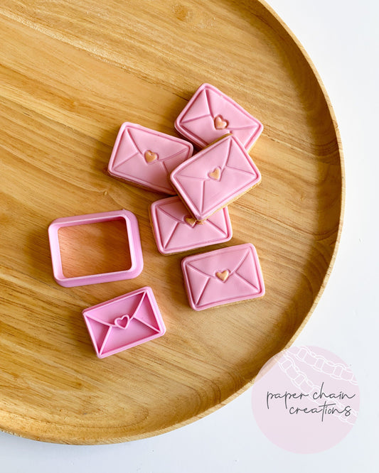 Love Envelope Cookie Cutter and Fondant Embosser