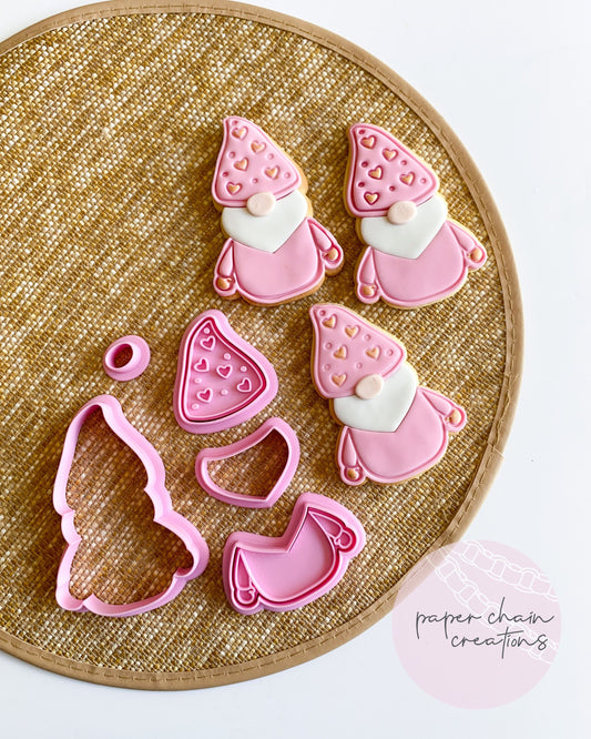 Love Gnome Cookie Cutters and Embossers SET