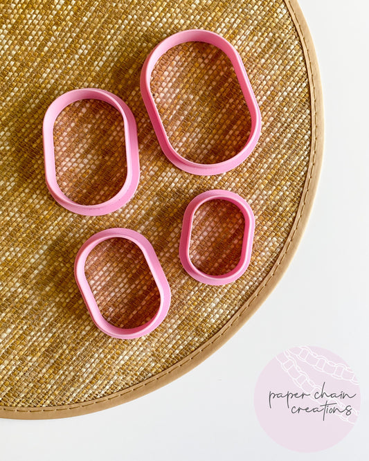 Oval with Straight Sides Cookie Cutters