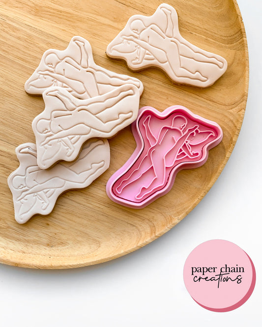 Sex Pose Cookie Cutter and Fondant Embosser