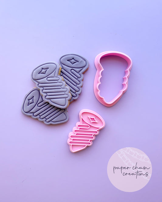 Screw Cookie Cutter and Fondant Embosser