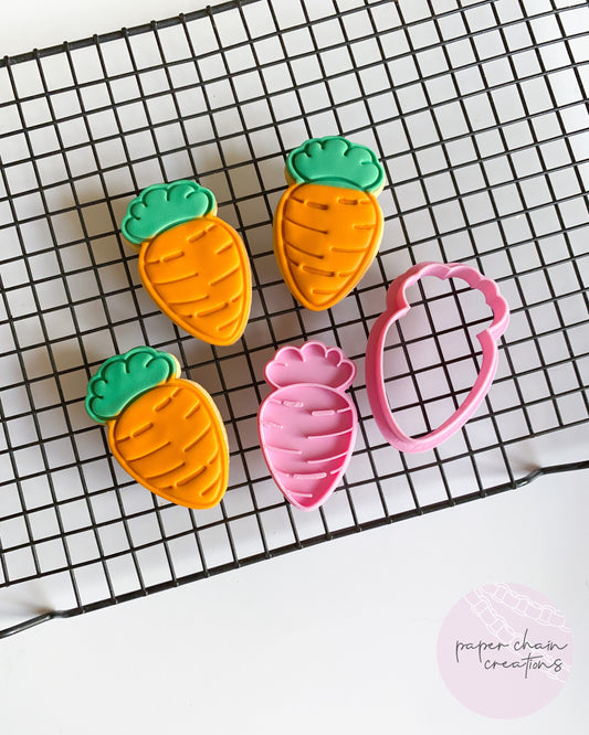 Carrot Cookie Cutter and Fondant Embosser