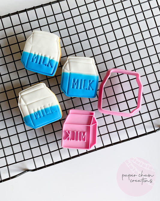 Milk Carton Cookie Cutter and Embosser