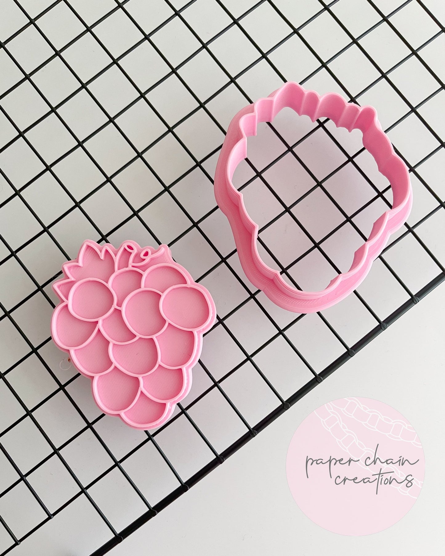 Grapes Cookie Cutter and Fondant Embosser