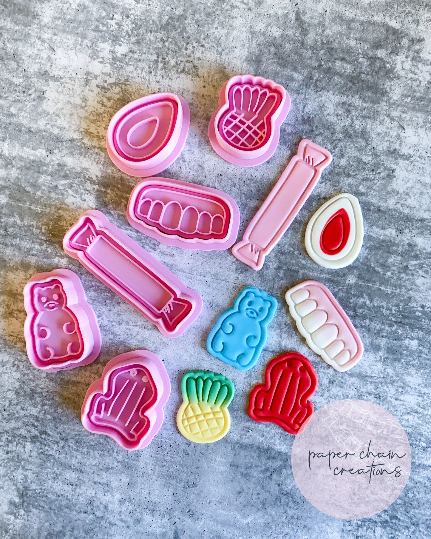 90's Lolly Mix Mini Cookie Cutters and Embossers