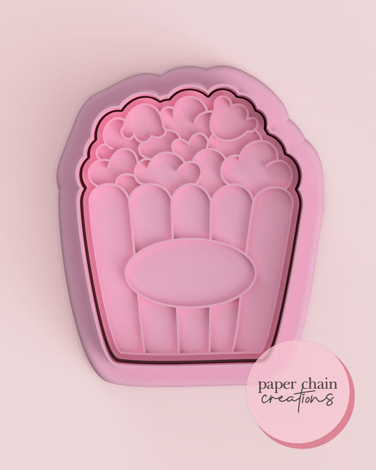 Popcorn Cookie Cutter and Fondant Embosser