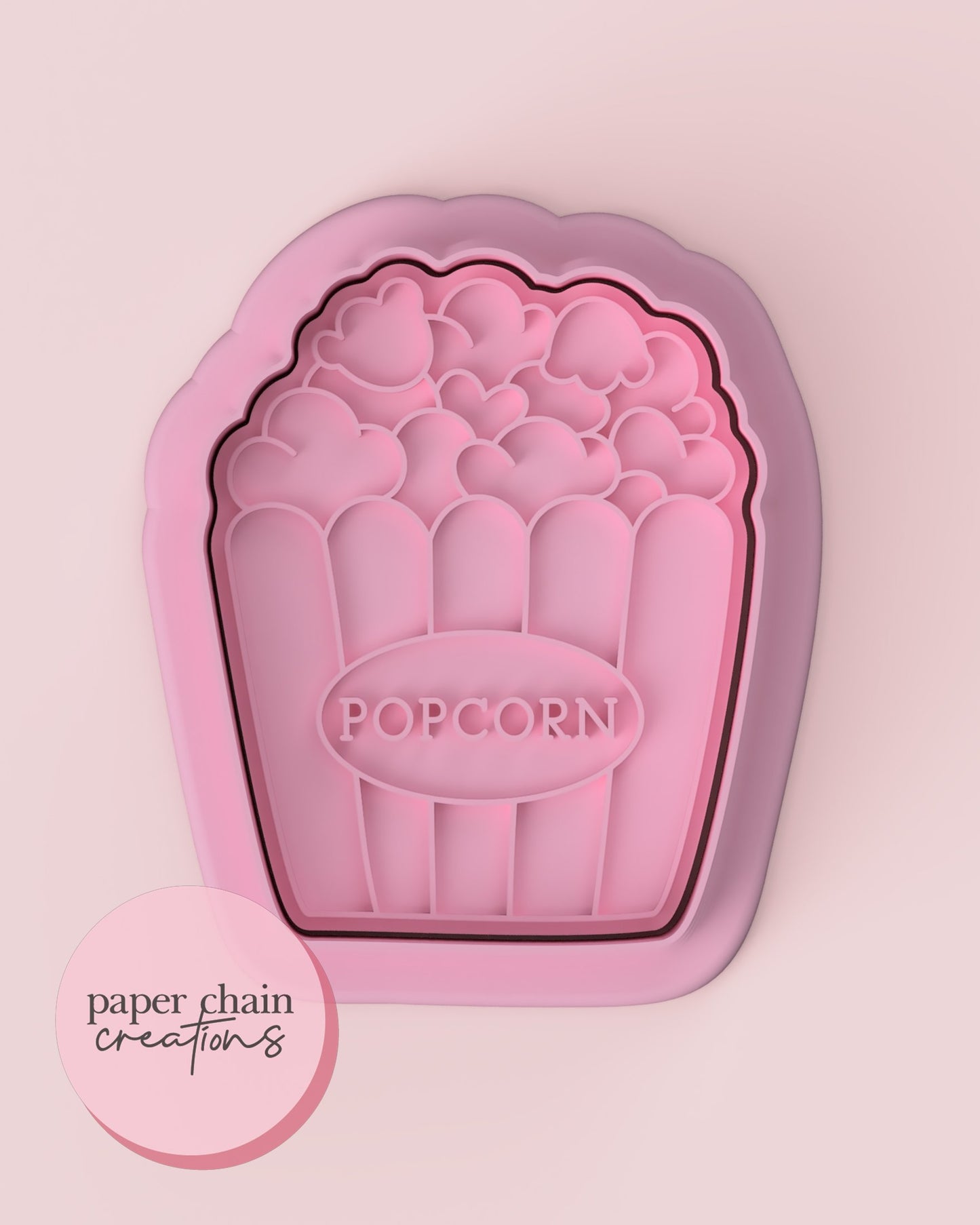 Popcorn Cookie Cutter and Fondant Embosser