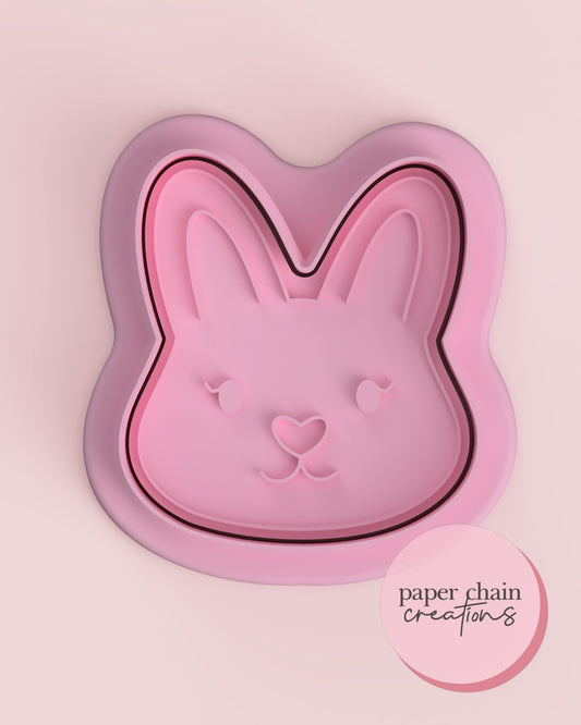 Pretty Easter Bunny Cookie Cutter and Fondant Embosser