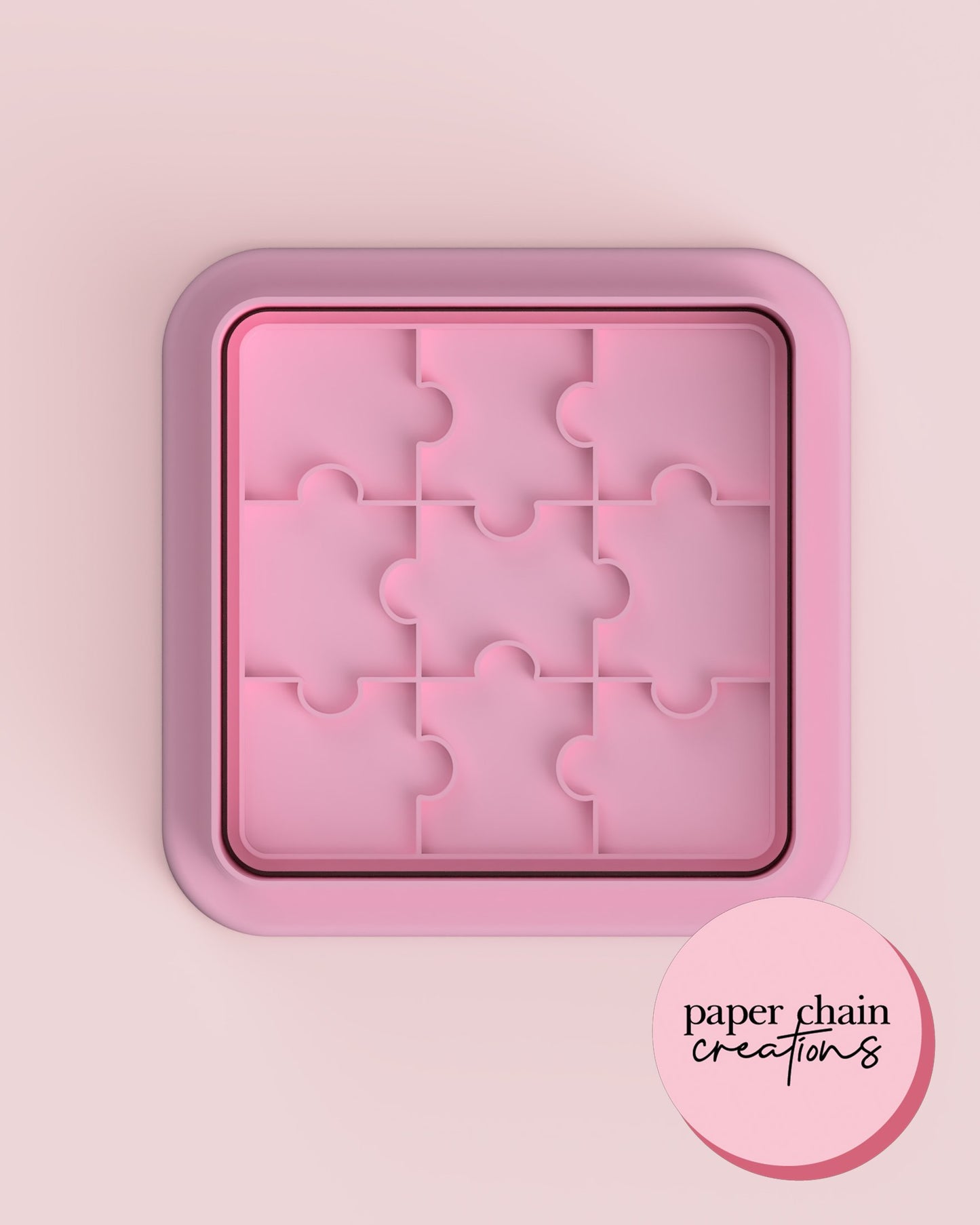 Puzzle Cookie Cutter and Fondant Embosser