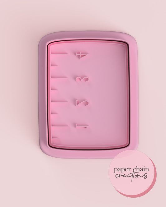 Ruler Standard Cookie Cutter and Fondant Embosser