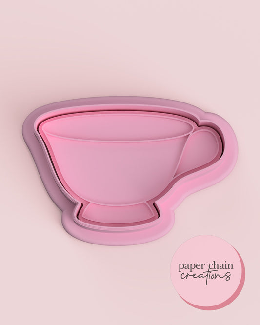 Teacup V1 Cookie Cutter and Fondant Embosser