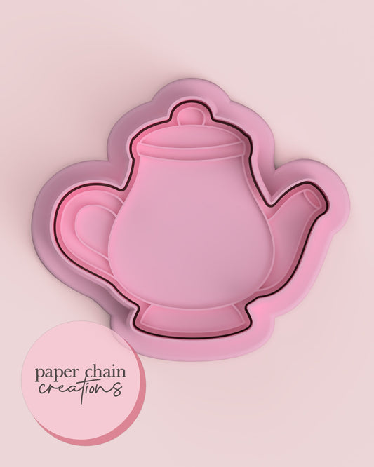 Teapot V2 Cookie Cutter and Fondant Embosser