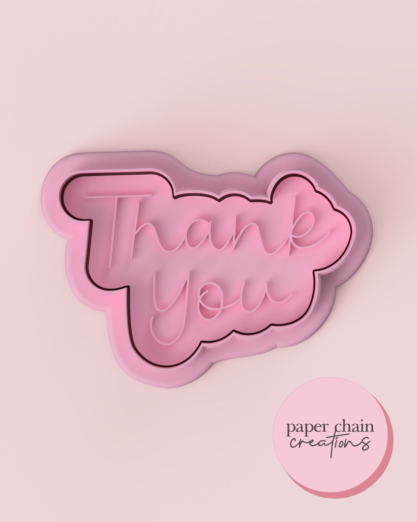 Thank You Cookie Cutter and Fondant Embosser