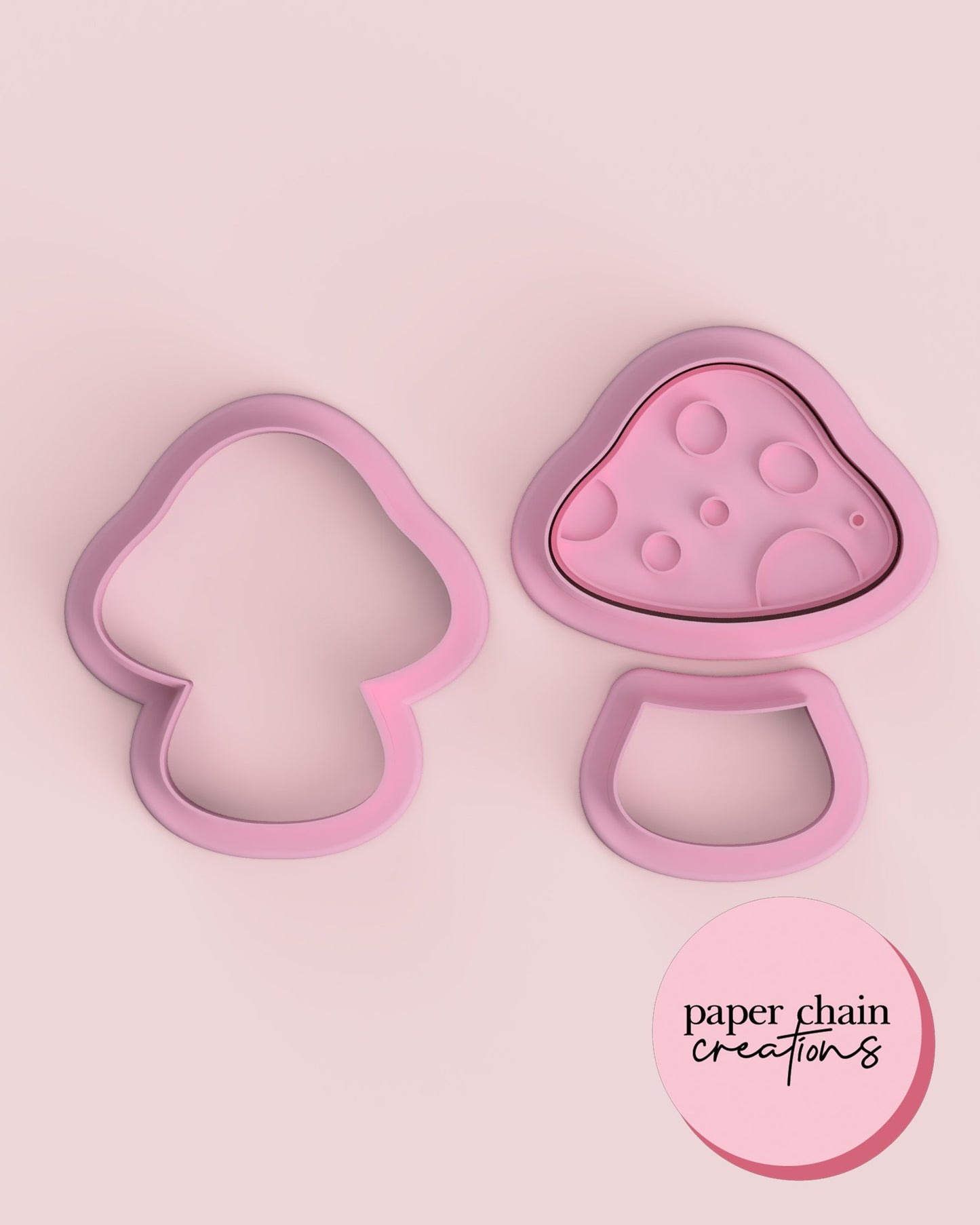 Toadstool V2 Cookie Cutters and Fondant Embosser SET