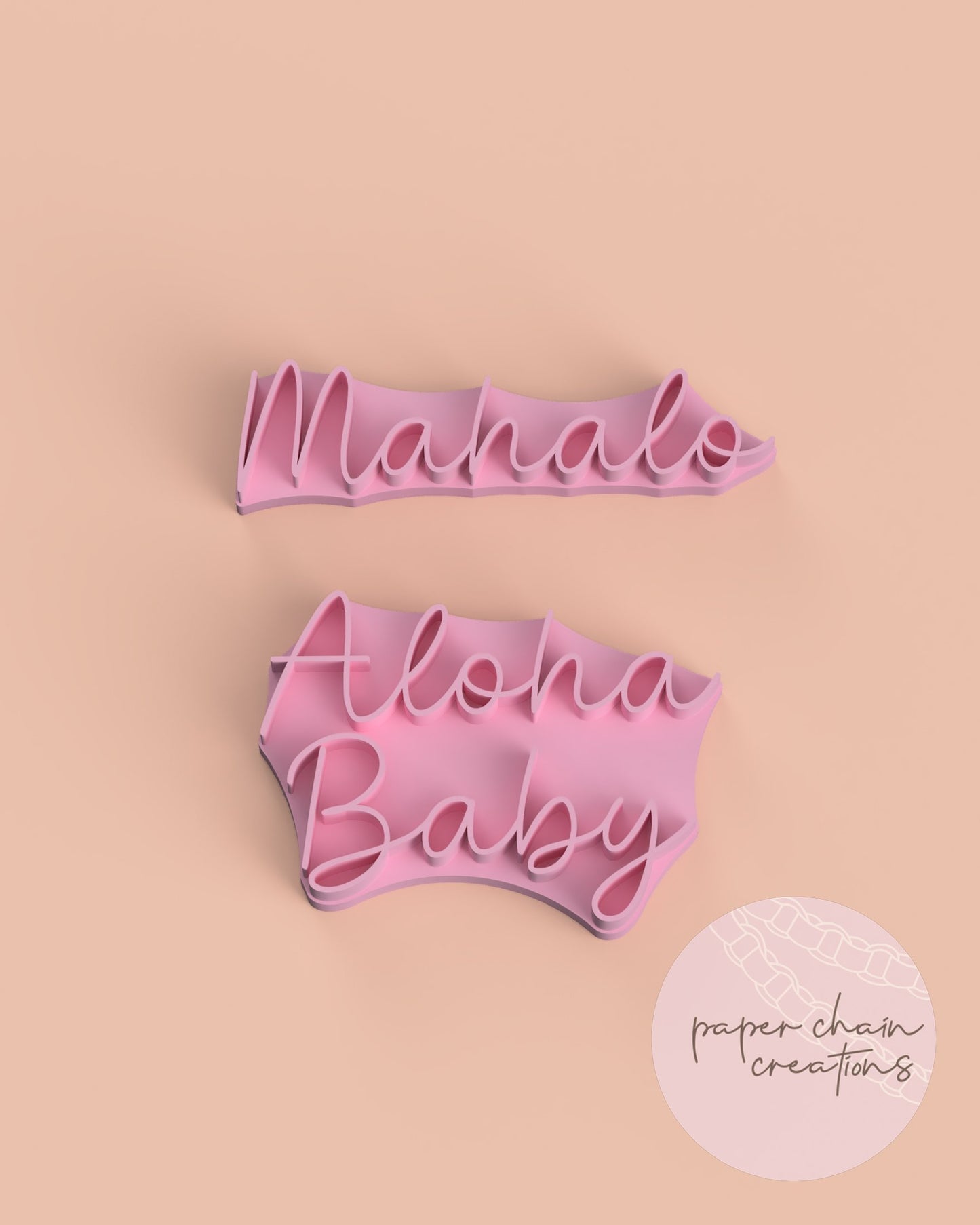 Aloha Baby and Mahalo Fondant Embossers