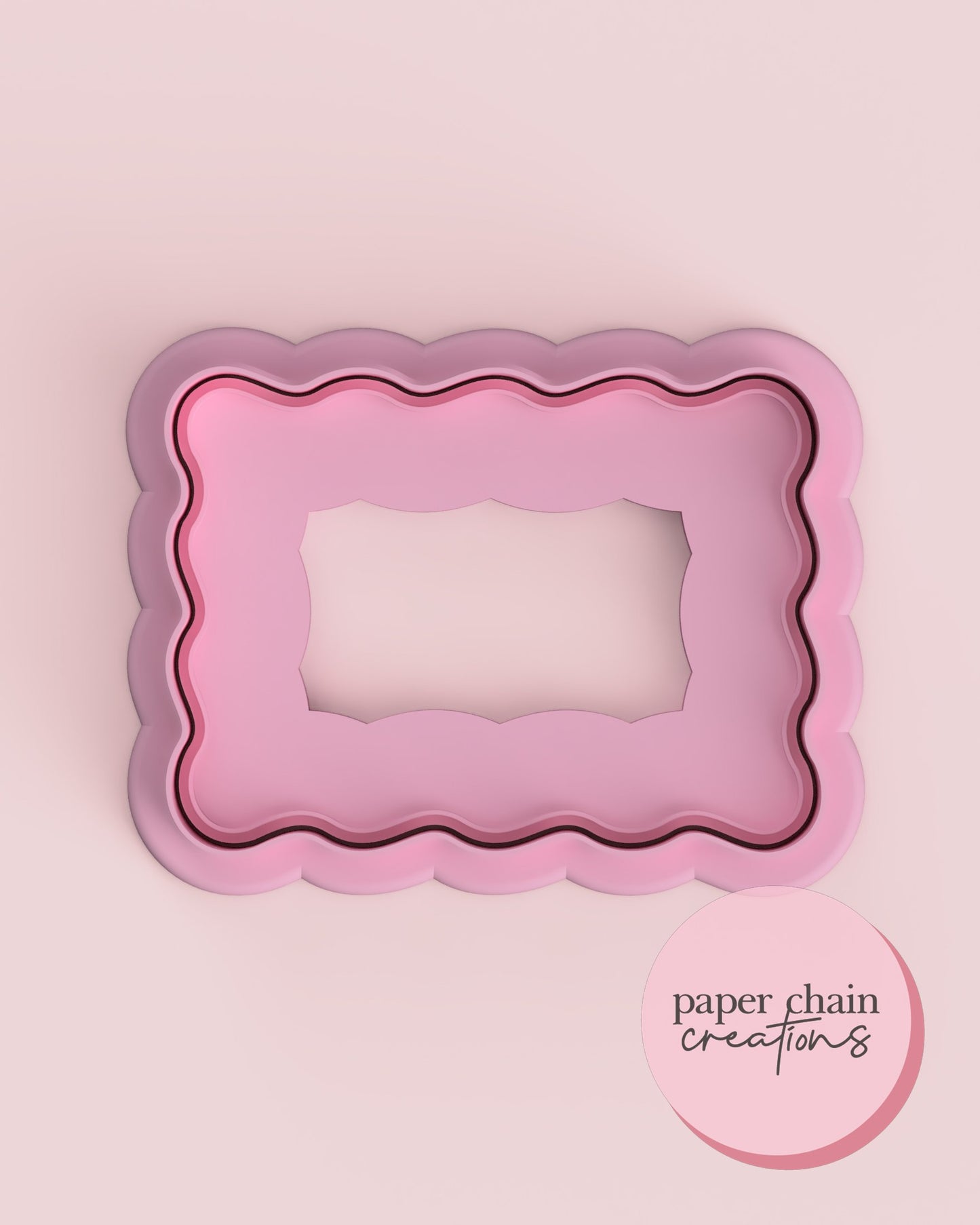 Wavy Rectangle Plaque Cookie Cutter and Fondant Embosser