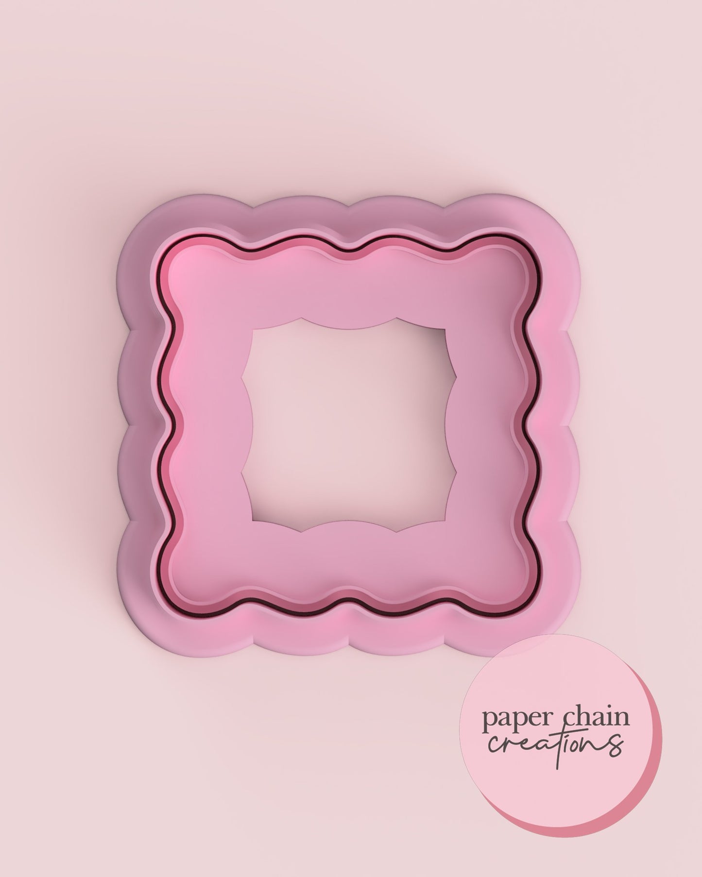 Wavy Square Plaque Cookie Cutter and Fondant Embosser