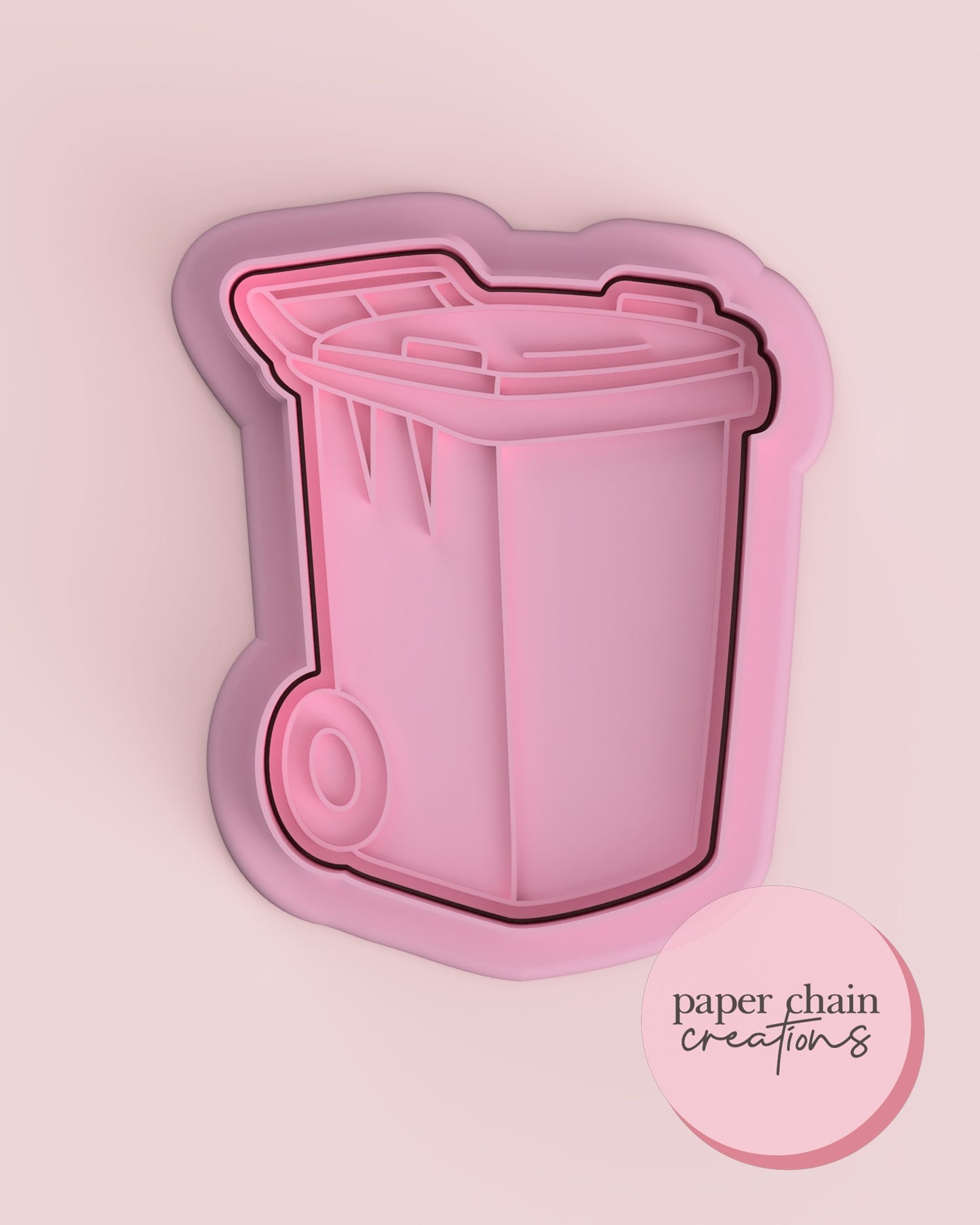 Wheelie Bin Cookie Cutter and Fondant Embosser