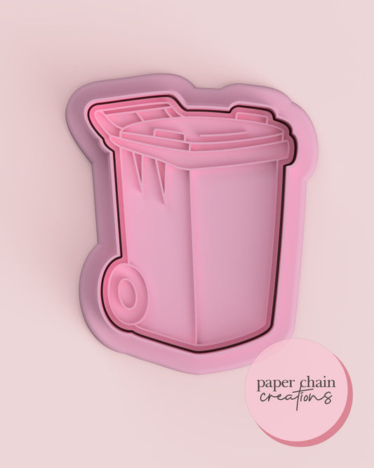 Wheelie Bin Cookie Cutter and Fondant Embosser