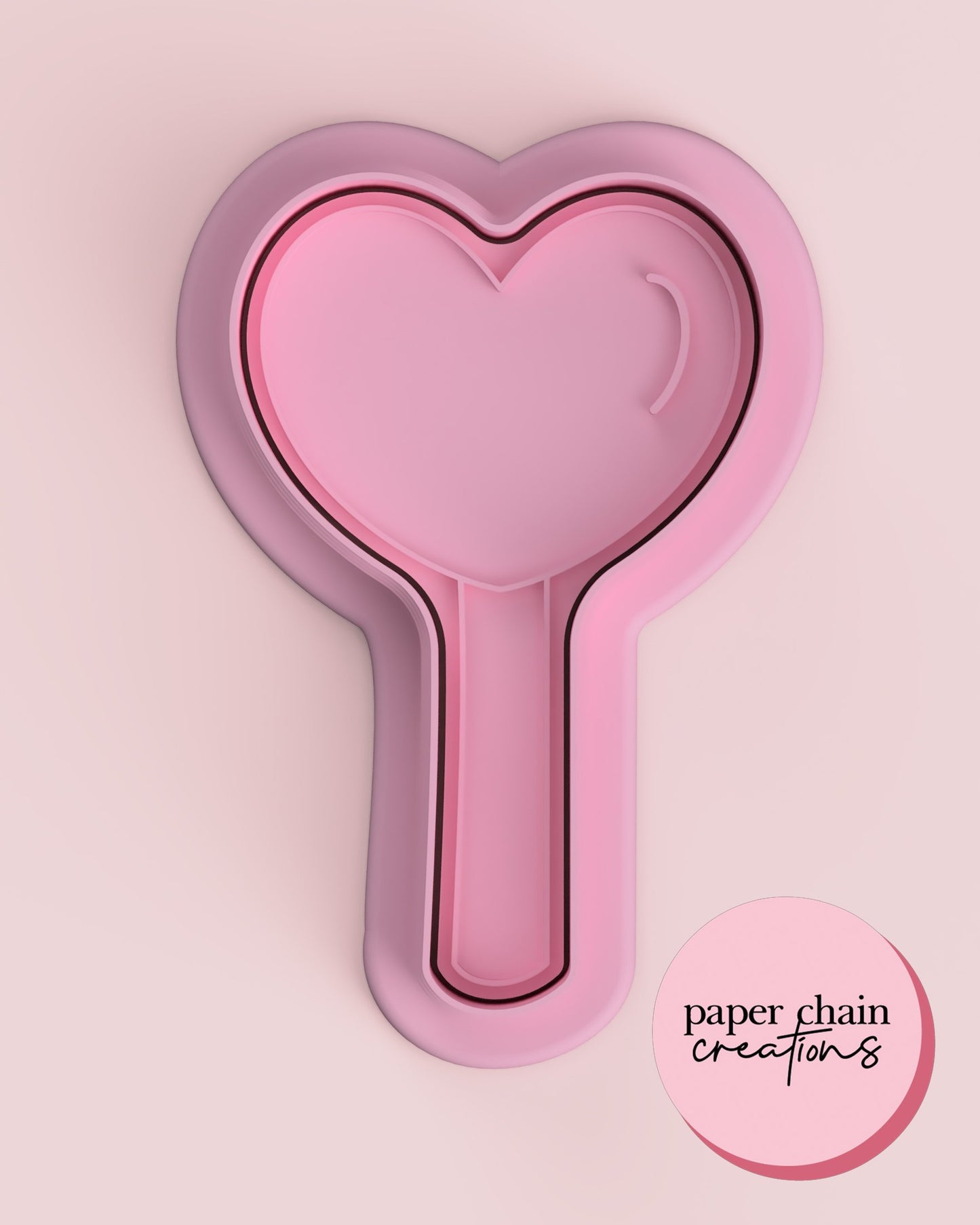 Heart Lollypop Cookie Cutter and Fondant Embosser